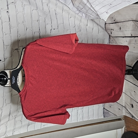 Nike Dri-Fit Men's Athletic T-Shirt Heathered Red Size Medium - Picture 2 of 5